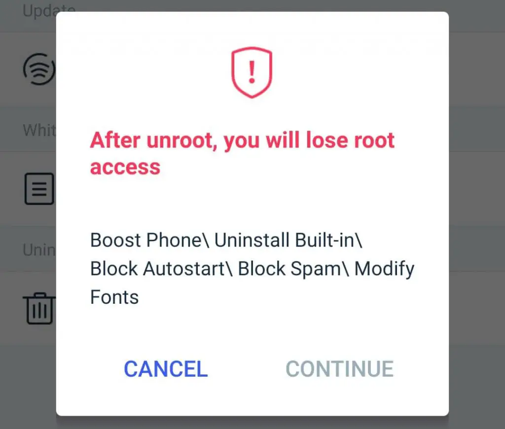 Uninstall Kingroot App