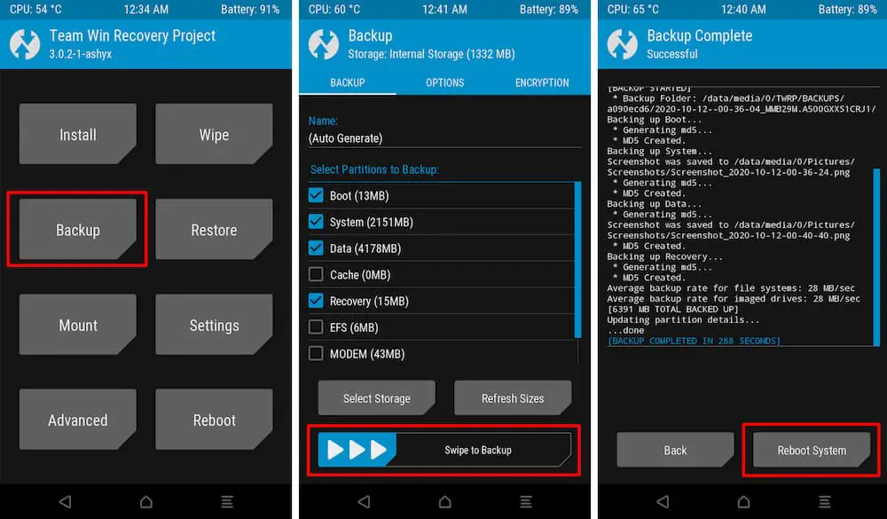 NANDroid Backup