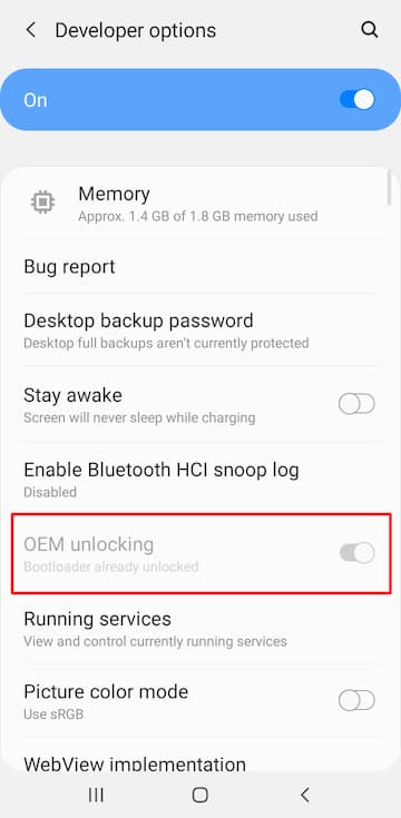 Samsung OEM Unlock